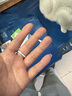 梵蒂蘇999足銀戒指滿天星河素圈純銀對(duì)戒情侶款時(shí)尚磨砂情人節(jié)生日禮物 港碼23-周長(zhǎng)63mm-星河戒指 曬單實(shí)拍圖