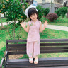 G.DUCKKIDS漢服女童棉綢套裝夏季2025新款洋氣時(shí)髦兒童新中式夏裝女寶兩件套 粉色 棉綢縮水，拍大一碼 130 cm 曬單實(shí)拍圖