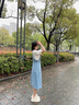 艾珠兒（Aizhuer）牛仔背帶裙子女夏季2025新款微胖女生穿搭小個(gè)子套裝裙連衣裙夏天 短袖-淺藍(lán)色 M 建議101-110斤 曬單實(shí)拍圖