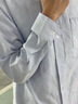 名創(chuàng  )優(yōu)品（MINISO）2025春秋新款牛津紡襯衫男士商務(wù)條紋長(cháng)袖青年時(shí)尚百搭休閑襯衣男 藍白條(空白) L 175 (30天質(zhì)量問(wèn)題全額退) 曬單實(shí)拍圖