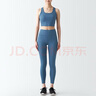 無(wú)印良品（MUJI） Walker 女式 易干 收腿褲 BIH02A3S 打底褲 藍(lán)色 XL 曬單實(shí)拍圖
