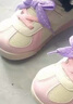 泰蘭尼斯學(xué)步鞋秋季女童防滑軟底面包鞋透氣兒童機(jī)能鞋白/粉26碼 曬單實(shí)拍圖