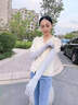 泉碧焱防曬手套女長款夏季騎行防滑觸屏護手冰袖開車防紫外線冰絲袖套 防曬手套長款【灰色】 手套可脫卸丨露指設(shè)計丨UPF50+ 曬單實拍圖