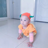 G. DUCKKIDS小黃鴨嬰兒衣服爬行服夏季拖地裝寶寶爬爬服兒童連體衣擦地板防臟 桔色短袖9分褲薄 夏（送護(hù)肘） 100cm 100碼（身高80厘米以上， 曬單實(shí)拍圖