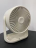 園洲綠桌面電風(fēng)扇迷你散熱小風(fēng)扇辦公室宿舍家用便攜式大風(fēng)力高檔位空氣循環(huán)扇制冷超靜音 【冰晶白】充插兩用-智能數顯-100檔大風(fēng)力 曬單實(shí)拍圖
