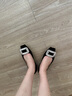 NINE WEST/玖熙復(fù)古法式方口鉆扣平跟女單鞋 NH465006SK 黑色37 曬單實(shí)拍圖