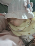 兔兔大文新生嬰兒帽子夏季薄款0-3-6個月女寶寶遮陽防曬遮腦門護鹵門胎帽 荷葉花粉色發(fā)帶帽 帽圍42-49cm（建議4-24個月） 曬單實拍圖