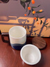 言和堂千里江山陶瓷泡茶杯 簡(jiǎn)約精致家用辦公室茶水分離過(guò)濾情侶水杯【江山禮盒】千里江山-泡茶杯 曬單實(shí)拍圖