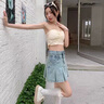 莫代爾牛仔半身裙女2025夏季新款高腰寬松顯瘦時(shí)尚小個(gè)子A字百褶短裙子 復(fù)古藍(lán) [有內(nèi)襯 防走光] M 建議98-110斤 曬單實(shí)拍圖