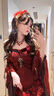 閃動少女（SHANDONGSHAONV）洛麗塔lolita春秋紅色玫瑰禮服魚尾裙優(yōu)雅女神御姐禮禮服生日裙子 魚尾裙 L 曬單實拍圖