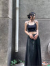 百家好/百家好學(xué)院風(fēng)高腰顯瘦半身裙女2025夏季顯瘦百褶裙 黑色 L 曬單實(shí)拍圖