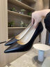 NINE WEST/玖熙高跟鞋女細跟單鞋女鞋子2025新款軟底女鞋久站不累腳 黑色 34 (220mm) 曬單實拍圖