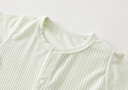 貝樂咿嬰兒衣服莫代爾連體衣夏季薄款男女寶寶爬服哈衣小孩外出服睡衣 6844-淺藍+6847-淺綠 90cm （1-2歲22-26斤） 曬單實拍圖