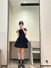 DGOV法式赫本風(fēng)黑色連衣裙夏天女2025年新款設計感小個(gè)子顯瘦收腰短裙 黑色/法式赫本風(fēng)黑色連衣裙（zt） S 建議80-90斤 曬單實(shí)拍圖