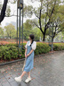艾珠兒（Aizhuer）牛仔背帶裙子女夏季2025新款微胖女生穿搭小個(gè)子套裝裙連衣裙夏天 短袖-淺藍(lán)色 M 建議101-110斤 曬單實(shí)拍圖