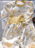 G.DUCKKIDS小黃鴨嬰兒秋衣套裝全棉高腰護(hù)肚秋褲男女寶寶長(zhǎng)袖分體睡衣 小萌獅 90 cm (建議身高75-82CM,體重19-24斤) 曬單實(shí)拍圖