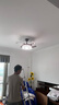 TCL新中式吊扇燈餐廳客廳臥室帶電扇一體的復古高端新款風(fēng)扇吊燈 花色36寸-3檔風(fēng)-變光-遙控 曬單實(shí)拍圖
