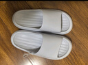 樸西氣墊踩屎感涼拖鞋女家居室內情侶靜音防臭防滑拖鞋男外穿夏 灰色 40-41 曬單實(shí)拍圖