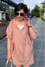 KIAY JOCK時(shí)尚防曬衣女款2024夏季薄款外套戶(hù)外透氣中長(cháng)款寬松大碼防曬服 粉色 L（建議100斤-115斤） 曬單實(shí)拍圖