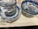華青格唐式青花瓷碗碟套裝餐具套裝 家用飯碗盤子魚盤釉下彩喬遷送禮 6英寸唐式碗【6只】 曬單實拍圖