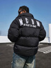 MEDM國潮基礎款羽絨服男春秋季美式高街復古oversize保暖休閑外套 黑白色 XL 曬單實(shí)拍圖