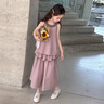 迪士尼女童夏日裙子套裝2025新款小女孩夏裝時(shí)髦吊帶公主裙兒童夏季裙褲 粉色 120 cm 曬單實(shí)拍圖
