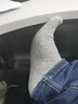 AUN防臭襪男船襪男薄款襪子男士提花紋抗菌運動(dòng)元素棉襪純色抗菌襪男 CW137DW  6雙裝（2白2深藍2淺灰） 均碼 曬單實(shí)拍圖