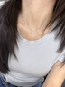 中國黃金（CHINA GOLD）AKOYA海水珍珠項鏈女18k金鑲鉆石吊墜七夕情人節(jié)禮物送女朋友老婆 精美禮盒 曬單實拍圖