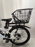 OSKV自行車(chē)后車(chē)筐山地車(chē)籃兒童折疊車(chē)放書(shū)包頭盔加大車(chē)簍置物架筐籃子 帶網(wǎng)兜后車(chē)筐-黑色 曬單實(shí)拍圖