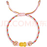 周六福元寶貔貅黃金轉(zhuǎn)運(yùn)珠編織手繩女七夕情人節(jié)禮物A1713220 約0.88g  曬單實(shí)拍圖