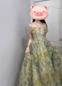 勤馳【新品】一字肩絕美晚禮服女高級感綠色森系高中學(xué)生畢業(yè)成人禮在 圖片色 3XL 均碼 曬單實(shí)拍圖