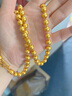 筱惠金包銀男女款光珠亮面轉(zhuǎn)運(yùn)珠圓珠鏈子節(jié)日禮物時(shí)尚霸氣黃金色項(xiàng)鏈 金2.4克-總重約80克-8毫米圓珠項(xiàng)鏈 曬單實(shí)拍圖