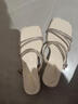 意爾康王子水鉆透明粗跟涼拖鞋女夏季兩穿仙女氣質(zhì)一字涼鞋女 米色【廠(chǎng)家24H速發(fā)】 38 曬單實(shí)拍圖