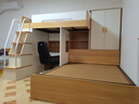 法西歐交錯式上下床兒童床錯位型上下鋪小戶(hù)型多功能高低床子母床帶書(shū)桌 上床+書(shū)桌+1.5普通下床+雙門(mén)衣柜 曬單實(shí)拍圖