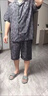浪莎（LangSha）睡衣男夏季冰絲涼感睡衣短袖短褲薄款男生夏天黑色家居服大碼套裝 190#【雙短】 3XL 建議體重170-200斤 曬單實(shí)拍圖