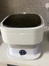 科特盾（KETEDN）迷你洗衣機非全自動(dòng)家用可瀝水小型洗內衣內褲專(zhuān)用寶寶襪子清洗機 10L灰 抑菌+深度清潔 可瀝水 曬單實(shí)拍圖