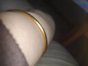 佐卡伊黃金手鐲女999足金古法金手鐲實(shí)心推拉素圈金鐲子約30.37克 曬單實(shí)拍圖