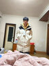 波司登（BOSIDENG）【反季】冬季羽絨服男女同款情侶中長(cháng)款連帽90絨商場(chǎng)同款運動(dòng)外套 黑灰涂鴉線(xiàn)條9BX2 3XL 185/104A 曬單實(shí)拍圖