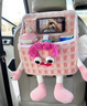 索捷斯汽車(chē)座椅后背收納袋車(chē)載多功能置物袋后排垃圾桶紙巾盒掛式儲物袋 粉色小怪獸-送防水桶-單個(gè) 曬單實(shí)拍圖
