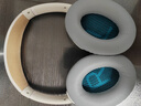 Bose原裝適用博士 SoundLink SoundTure AE2耳機套配件耳罩海綿墊耳麥 淺灰一對/蛋白皮+藍色LR墊 曬單實(shí)拍圖
