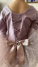 舞東方（E．Dance）兒童舞蹈服短袖春夏季芭蕾舞裙幼兒考級練功服女童中國跳舞裙服裝 香芋紫【長袖】 120 (建議身高110-120厘米) 曬單實拍圖