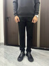 他她（TATA）商務(wù)休閑皮鞋男士一腳蹬真皮懶人鞋爸爸鞋2024冬TFE02DM4 黑色（單里） 43 曬單實(shí)拍圖
