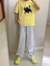 莎萊茜（SALAXI）2025春夏新品歐貨情侶小白鞋男女同款運(yùn)動(dòng)跑步百搭厚底增高休閑鞋 黃色（帶孔款） 41 【男款】 曬單實(shí)拍圖