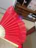 美人紡北京舞蹈學(xué)院十級云南花燈考級專(zhuān)用小紅扇舞蹈扇子花鼓燈茶山放歌 八寸考級真絲專(zhuān)用【大紅色右手】 曬單實(shí)拍圖
