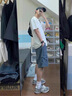 真維斯（JEANSWEST）230g高支精梳純棉重磅短袖t恤男夏季新款白色寬松休閑內(nèi)搭純色T恤 深灰 純色 2XL 曬單實(shí)拍圖