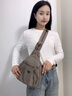 慕昂旅游雙肩包女2024新款胸包輕便通勤斜挎兩用包運動單肩登山小背包 淺咖色 曬單實拍圖