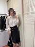FSHE法式甜美碎花雪紡襯衫女裝秋裝2025新款釘珠洋氣減齡長(cháng)袖內搭上衣 圖片色 L 曬單實(shí)拍圖