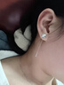 百年老鳳祥999純銀耳線女四葉草足銀耳環(huán)微鑲設(shè)計(jì)氣質(zhì)輕奢時(shí)尚甜 純銀四葉草螺絲耳線一對(duì) 曬單實(shí)拍圖