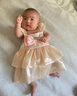 G.DUCKKIDS小黃鴨嬰兒衣服新生兒連體衣滿月公主裙子女寶寶外出爬服周歲禮服 粉色 66cm建議0-3個(gè)月8-12斤 曬單實(shí)拍圖