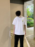 LEESRTROI夏季短袖t恤男2025新款重磅潮牌百搭寬松半袖夏天上衣服情侶裝T恤 珍珠白 XL 約140-160斤可穿 曬單實(shí)拍圖